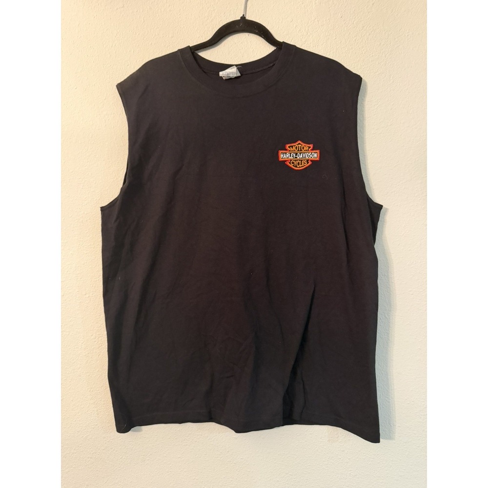 Harley Davidson Sleeveless T Shirt - Embroidered Puerto Vallarta Mexico - XL‎